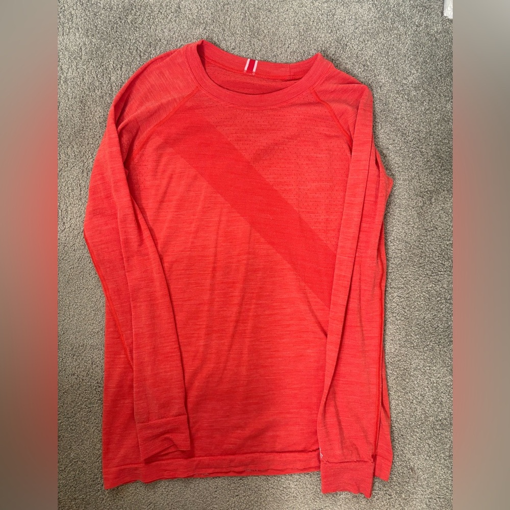 Red Tracksmith Brighton Base Layer